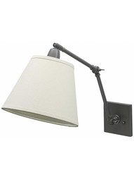 Shante Direct-Wire Library Lamp in Oil-Rubbed Bronze.